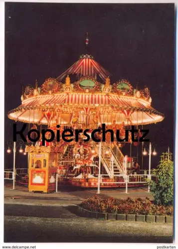 ÄLTERE POSTKARTE ORIGINAL MAHARADSCHA DAMPFKARUSSELL NACHBAU VON 1860 HOLTE-STUKENBROCK KIRMES RUMMEL KARUSSELL carousel