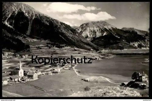 ÄLTERE POSTKARTE RESIA SEE TIROLS RESCHEN VAL VENOSTA Vinschgau Bozen Bolzano AK Ansichtskarte cpa postcard