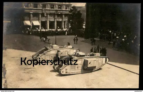 ALTE POSTKARTE KÖLN PANZER VOR DEM KÖLNER DOM Cöln 1919 british soldiers tanks Ansichtskarte postcard cpa AK