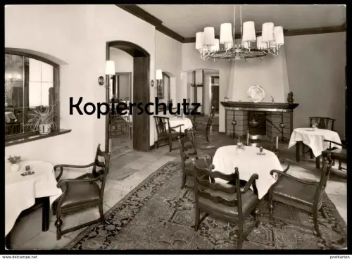 ÄLTERE POSTKARTE MÜNSTER WESTFALEN RESTAURANT RHEINISCHER HOF SEIT 1791 KAMIN Ansichtskarte AK cpa postcard
