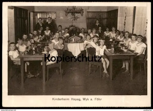 ALTE POSTKARTE WYK AUF FÖHR KINDERHEIM HAPAG WEIHNACHTEN KRIPPE Weihnachtskrippe Holzkrippe Ansichtskarte postcard cpa