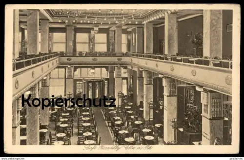 ALTE POSTKARTE CÖLN CAFÉ PICCADILLY INHABER E. ASSHEUER HOHESTRASSE ECKE GÜRZENICHSTRASSE KÖLN postcard Ansichtskarte AK