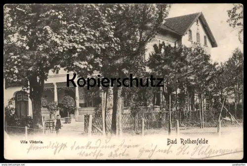 ALTE POSTKARTE BAD ROTHENFELDE VILLA VIKTORIA KIND Junge Haus Victoria chil enfant Bahnpost TWE Ansichtskarte postcard