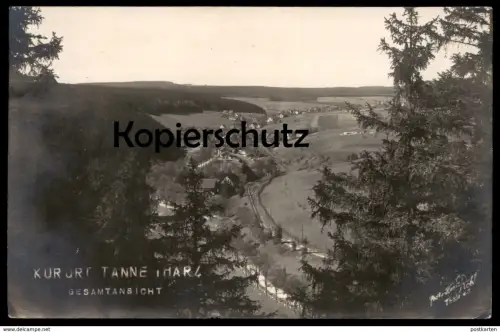 ALTE POSTKARTE KURORT TANNE IM HARZ GESAMTANSICHT Oberharz Bahnstrecke railway Totalansicht cpa postcard Ansichtskarte