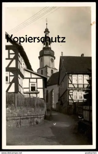 ALTE POSTKARTE BAD SALZSCHLIRF 1936 FACHWERKHAUS HÜHNER KIRCHE Huhn Ansichtskarte postcard cpa AK