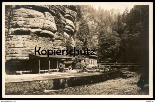 ALTE POSTKARTE EDMUNDSKLAMM BLOCKHAUS Hrensko Janov Böhmen Czech Republic Ceska Cesko Ansichtskarte postcard AK cpa