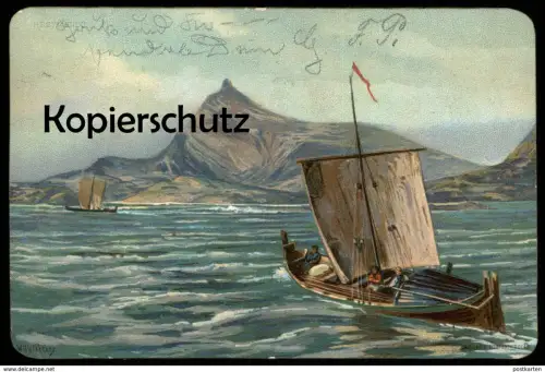 ALTE LITHO POSTKARTE HESTMANDO NORDLAND NORWEGEN NORGE WILHELM PETERS Kristiania Aktiebolag Ansichtskarte postcard cpa