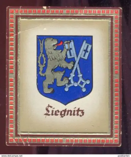 ALTES WAPPEN LIEGNITZ LEGNICA LUXUSBILD SERIE UNTER DEM OLYMPIA BANNER SULTAN Schlesien Zigarettenfabrik Müller Dresden