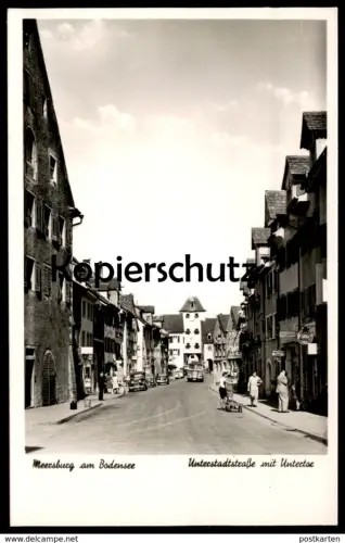 ALTE POSTKARTE DIE UNTERSTADT IN MEERSBURG UNTERSTADTSTRASSE PHOTO HAUFF Oldtimer old cars Auto Ansichtskarte postcard