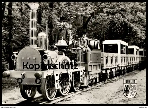 ÄLTERE POSTKARTE GÖRLITZ PIONIEREISENBAHN Eisenbahn Dampflok Lokomotive Zug train Zgorzelec Ansichtskarte postcard cpa