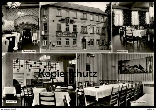 ÄLTERE POSTKARTE LICHTENTANNE KONSUM GASTSTÄTTE ZUR EICHE VEREINSSTUBE GASTSTUBE Briefkasten Ansichtsarte postcard cpa