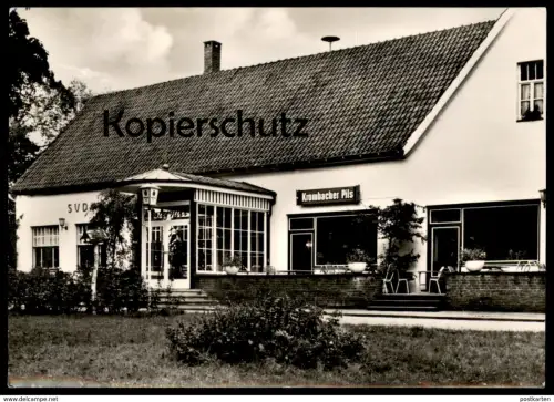 ÄLTERE POSTKARTE SUDMÜHLE BEI MÜNSTER I. W. SUDMÜHLENHOF KROMBACHER PILS Bier beer Sirene Ansichtskarte cpa postcard AK