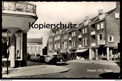 ÄLTERE POSTKARTE HENGELO TELGEN MUSIKHUIZ HOOGENBOSCH VIET OLD MAC CARS Auto car Nederland postcard Ansichtskarte cpa AK