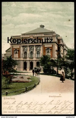 ALTE POSTKARTE WUPPERTAL ELBERFELD STADTTHEATER THEATER Ansichtskarte cpa AK postcard