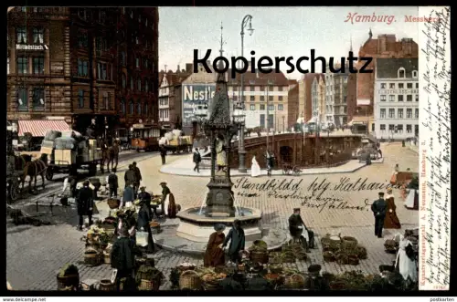 ALTE POSTKARTE HAMBURG MITTE MESSBERG NESTLÉ ELBSCHLOSS BRAUEREI WINZERBAUM Ansichtskarte postcard AK cpa