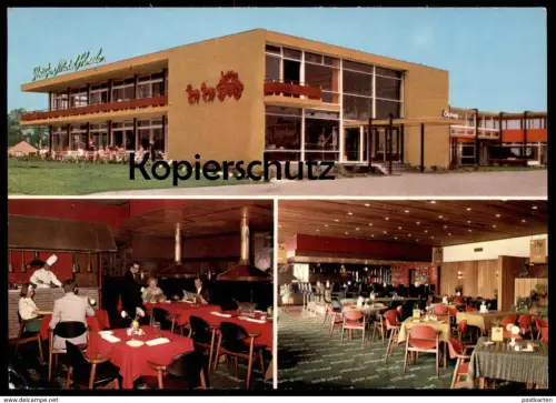 ÄLTERE POSTKARTE ALMELO POSTILJON HOTEL RUIME BENZINE SERVICE STATION COIFFEUR GRILLROOM KOCH Ansichtskarte postcard cpa