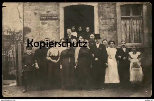 ALTE FOTO POSTKARTE HOCHZEIT VOR GASTHAUS VERM. PFUNGSTADT PFUNGSTÄDTER BIER marriage mariage Ansichtskarte cpa postcard