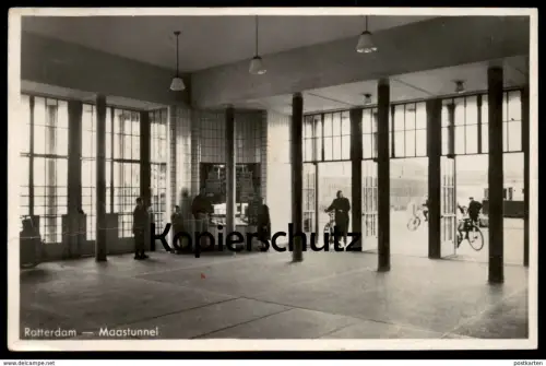 ALTE POSTKARTE ROTTERDAM MAASTUNNEL EINGANG Tunnel Maas cpa Ansichtskarte AK postcard