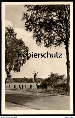 ÄLTERE POSTKARTE GRAAL-MÜRITZ BLICK ZUR WINDMÜHLE MOLEN Mühle Mill Moulin à vent Windmill cpa postcard Ansichtskarte AK