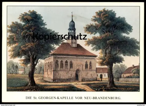 ÄLTERE POSTKARTE NEUBRANDENBURG ST. GEORG-KAPELLE VOR NEU-BRANDENBURG Ansichtskarte cpa AK postcard