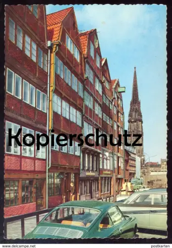 ÄLTERE POSTKARTE HAMBURG NIKOLAIKIRCHE PORSCHE 911 cpa AK Ansichtskarte postcard