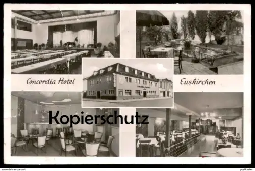 ALTE POSTKARTE EUSKIRCHEN CONCORDIA HOTEL FÜHRENDER SAALBAU AM PLATZE DR. H. HILGERS postcard AK Ansichtskarte cpa