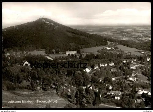 ÄLTERE POSTKARTE KÖNIGSWINTER-ITTENBACH SIEBENGEBIRGE LUFTBILD FLIEGERAUFNAHME Ansichtskarte AK postcard cpa
