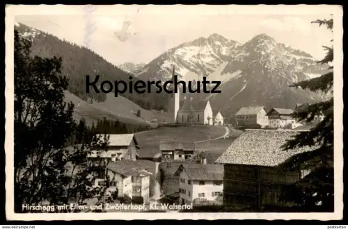 ALTE POSTKARTE KLEINWALSERTAL HIRSCHEGG MIT ELFER- UND ZWÖLFERKOPF Stempel Sondertarif Ansichtskarte AK cpa postcard