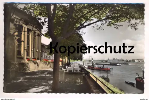 ÄLTERE POSTKARTE HOMBERG NIEDERRHEIN Schiff Dampfer Frachtschiff cargo ship Rhein Ansichtskarte postcard cpa AK