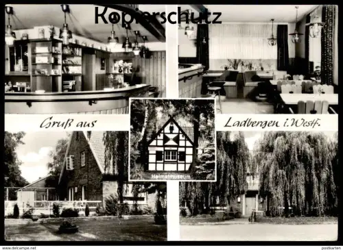 ÄLTERE POSTKARTE GRUSS AUS LADBERGEN GASTSTÄTTE MIÄLKWELLEN GEORG BUDDEMEIER Ansichtskarte AK cpa postcard