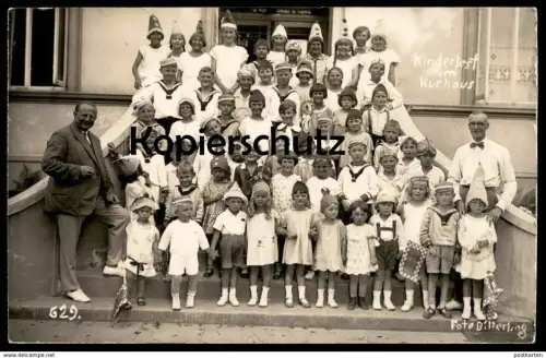 ALTE FOTO POSTKARTE KINDERFEST IM KURHAUS GÖHREN 1928 RÜGEN Kinder enfants children cpa photo AK Ansichtskarte postcard