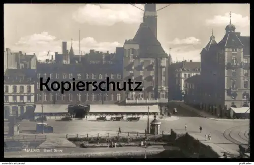 ALTE POSTKARTE MALMÖ HOTELL SAVOY Hotel Norra Vallgatan Schweden Sverige Sweden Suede Ansichtskarte AK cpa postcard