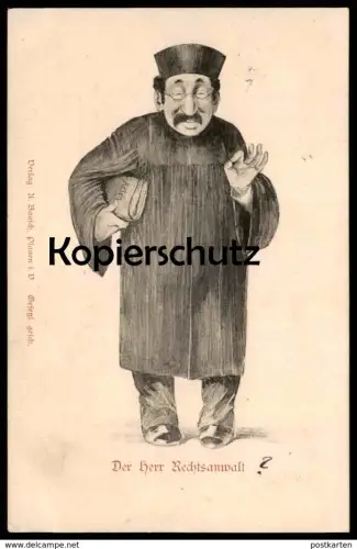 ALTE POSTKARTE DER HERR RECHTSANWALT lawyer advocate jew jewish Judaica Judaika cpa postcard AK Ansichtskarte