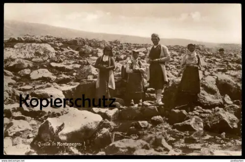 ALTE POSTKARTE QUELLE IN MONTENEGRO IZVOR U CRNOJ GORI Tracht Jugoslawien Serbien Bosnien Bosnia Crna Gora Srbija cpa AK