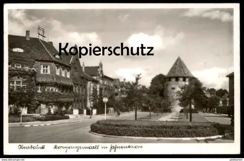 ALTE POSTKARTE OSNABRÜCK KRONPRINZENWALL MIT FAHNENTURM Turm tower tour Niedersachsen Ansichtskarte AK cpa postcard