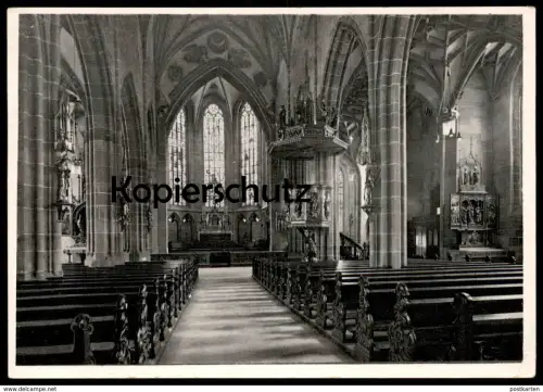 ALTE POSTKARTE ROTTWEIL AM NECKAR INNERES DER HEILIG-KREUZ-KIRCHE church église AK postcard Ansichtskarte cpa