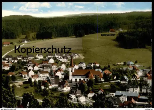 ÄLTERE POSTKARTE SCHONACH TOTALANSICHT MIT BERGWALDHOF Schwarzwald black forest Ansichtskarte AK cpa postcard