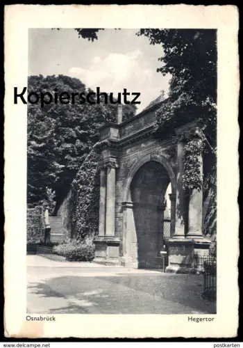 ÄLTERE POSTKARTE OSNABRÜCK HEGERTOR HEGER TOR Niedersachsen Ansichtskarte AK cpa postcard