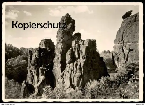 ÄLTERE POSTKARTE EXTERNSTEINE BLICK VOM KNICKENHAGEN SÜD-WESTSEITE TEUTOBURGER WALD Horn-Bad Meinberg Detmold