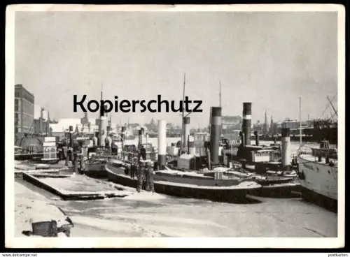 ALTE POSTKARTE KÖNIGSBERG SCHIFFE IM PREGEL Winter Schnee Eis Ostpreussen Kaliningrad Krolewiec Dampfer Ansichtskarte