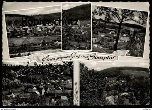 ÄLTERE POSTKARTE EINEN SCHÖNEN GRUSS AUS SOMPLAR Bromskirchen Waldeck Frankenberg Heinrich Bock Ansichtskarte postcard