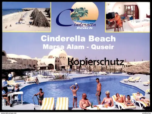 ÄLTERE POSTKARTE MARSA ALAM QUSEIR CINDERELLA BEACH Cinderalla Red Sea Egypt Ägypten l'egypte Ansichtskarte postcard cpa