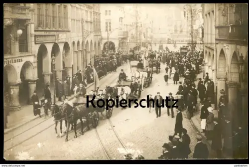 ALTE FOTO POSTKARTE MÜNSTER WESTFALEN STUDENTENUMZUG Brinckmann Studenten Student Studentica photo Ansichtskarte AK cpa