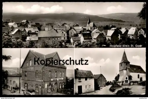 ÄLTERE POSTKARTE HOLZFELD KREIS GOAR GASTHAUS PENSION JOSEF KARBACH KEGELBAHN BOPPARD Ansichtskarte cpa postcard AK