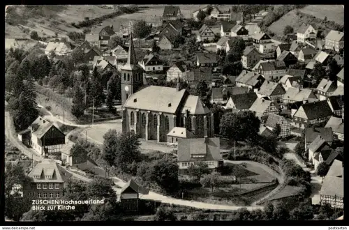 ALTE POSTKARTE ZÜSCHEN IM HOCHSAUERLAND BLICK ZUR KIRCHE WINTERBERG IM SAUERLAND AK cpa postcard Ansichtskarte