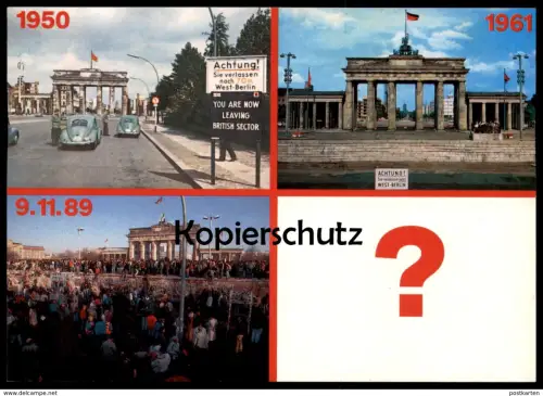 ÄLTERE POSTKARTE BERLIN BERLINER MAUER 1950 1961 1989 ? LE MUR THE WALL Ansichtskarte postcard cpa