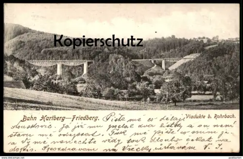 ALTE POSTKARTE BAHN HARTBERG FRIEDBERG VIADUKTE BEI ROHRBACH THERMENBAHN Eisenbahn Chemin de fer Railway Ansichtskarte