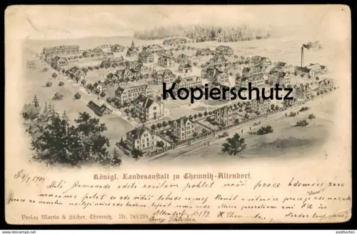 ALTE POSTKARTE KÖNIGLICHE LANDESANSTALT ZU CHEMNITZ ALTENDORF AK Ansichtskarte postcard cpa