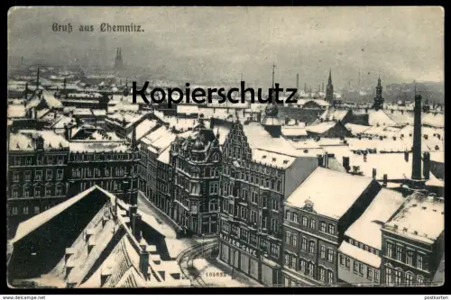 ALTE POSTKARTE GRUSS AUS CHEMNITZ IM WINTER Schnee snow hiver neige AK Ansichtskarte postcard cpa