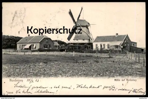 ALTE POSTKARTE MÜHLE AUF NORDERNEY WINDMÜHLE Mill Moulin Windmill Molen Ansichtskarte cpa postcard AK